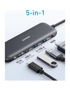 Hub USB-C Anker 5-en-1 HDMI 4K y 3 puertos USB-A 2