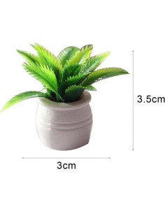 Planta Bonsái Miniatura en Maceta Zhuluck 2.5x0.5cm Decorativa 2