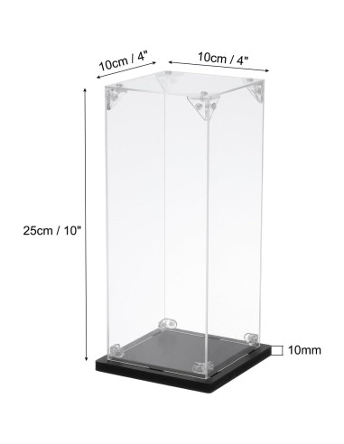 Caja de Exhibición Acrílica MECCANIXITY 10x10x25cm Transparente