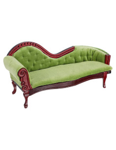 Sofá Miniatura de Madera Vintage ABOOFAN 17x5.6 cm 1:12