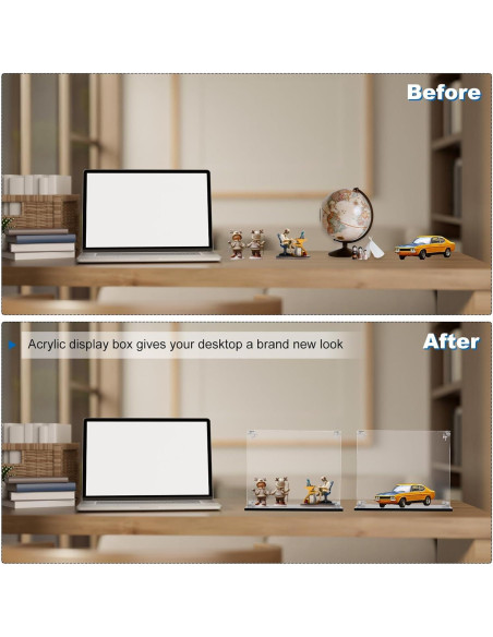 Caja de Exhibición Acrílica MECCANIXITY 10x10x25cm Transparente