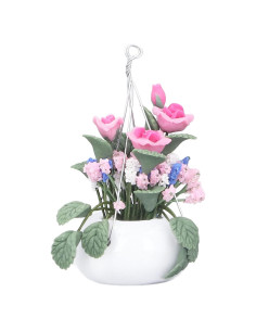 Mini Maceta de Flores Zerodis 1:12 Arcilla Decorativa