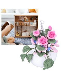 Mini Maceta de Flores Zerodis 1:12 Arcilla Decorativa 2