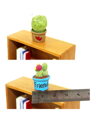 Set 7 Plantas Miniatura para Casa de Muñecas Lynkaye 1:12