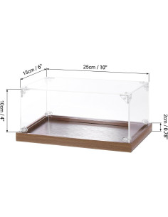 Caja de Exhibición Acrílica MECCANIXITY 25x15x10 cm Transparente 2