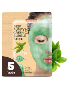 Mascarilla Burbujeante Purificante Verde O2 PUREDERM 5ea 25g