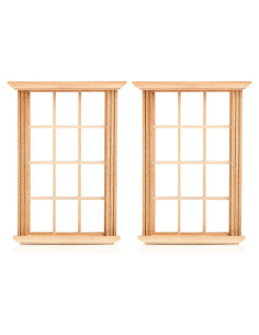Ventanas Miniatura de Madera YARNOW 8 Pcs 1/12 para Muñecas