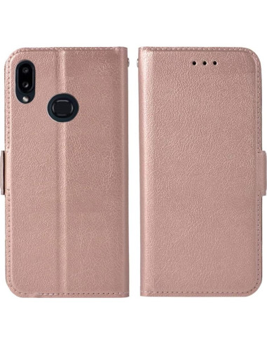 Funda Flip Wallet Samsung Galaxy A10S Oro Rosa con Soporte