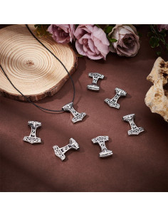 Colgantes de Acero Inoxidable Martillo de Thor UNICRAFTALE 10pcs 2