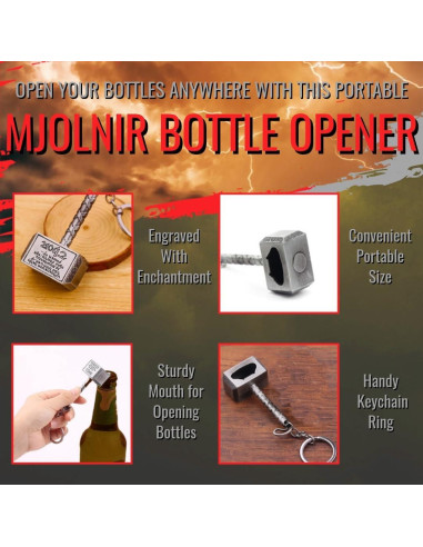 Juego de Regalo Martillo de Thor - Taza 532ml y Abrebotellas