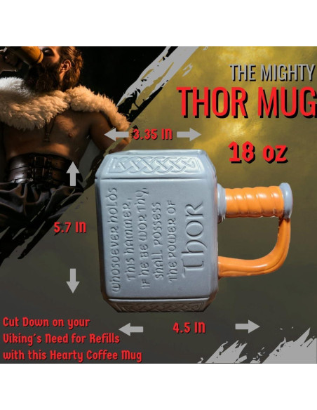 Juego de Regalo Martillo de Thor - Taza 532ml y Abrebotellas