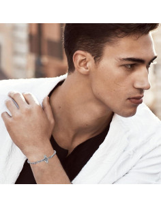 Pulsera Vikinga de Plata 925 Martillo de Thor Vegvisir 17.78 cm 2