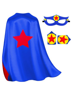 Disfraz de Superhéroe iROLEWIN para Niños con Capa y Máscara