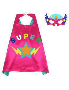 Capa y Máscara de Superhéroe D.Q.Z para Niños 70x70 cm