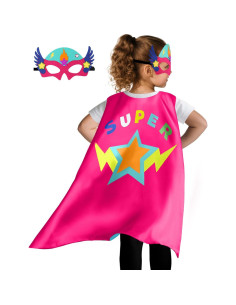 Capa y Máscara de Superhéroe D.Q.Z para Niños 70x70 cm 2