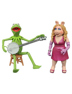 Figuras de Acción Kermit y Miss Piggy Diamond Select Toys 17.78 cm