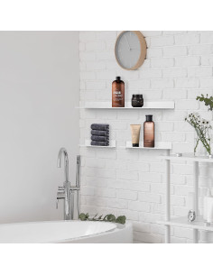 Estante Flotante Z metnal 40.64 cm Aluminio Rústico 2 Piezas 2