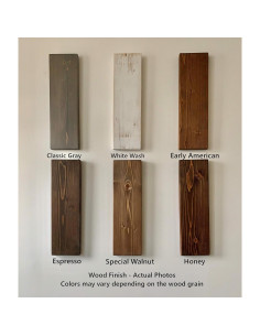 Estantes Flotantes de Madera New England 24" Nuez Especial - Juego de 2 2