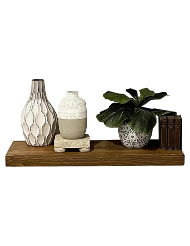 Estante Flotante de Madera Rústico 61x25.4x5.08 cm Antigüedades de Joel