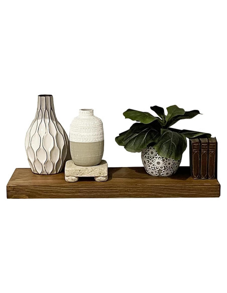 Estante Flotante de Madera Rústico 61x25.4x5.08 cm Antigüedades de Joel