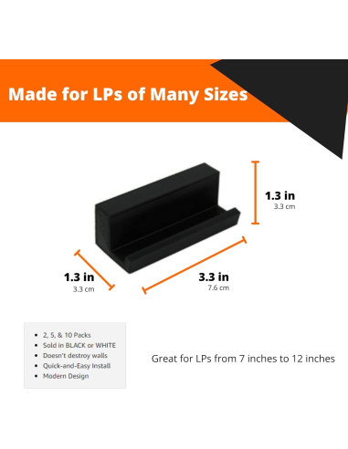 Soporte de Pared para Discos de Vinilo 3D Lasers Lab - Paquete de 2