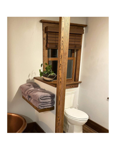 Estante Flotante de Madera Rústico 61x25.4x5.08 cm Antigüedades de Joel