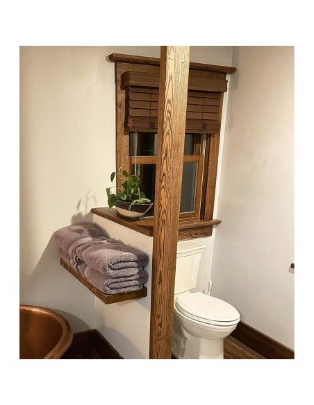 Estante Flotante de Madera Rústico 61x25.4x5.08 cm Antigüedades de Joel