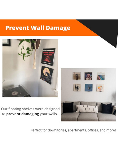 Soporte de Pared para Discos de Vinilo 3D Lasers Lab - Paquete de 2