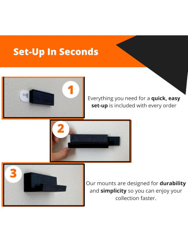 Soporte de Pared para Discos de Vinilo 3D Lasers Lab - Paquete de 2