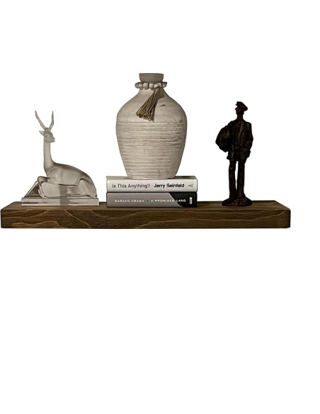 Estante Flotante de Madera Rústico 61x25.4x5.08 cm Antigüedades de Joel