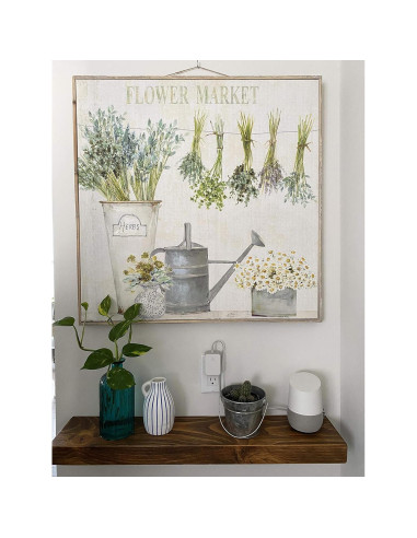 Estante Flotante de Madera Rústico 61x25.4x5.08 cm Antigüedades de Joel