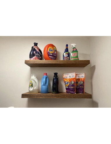 Estante Flotante de Madera Rústico 61x25.4x5.08 cm Antigüedades de Joel