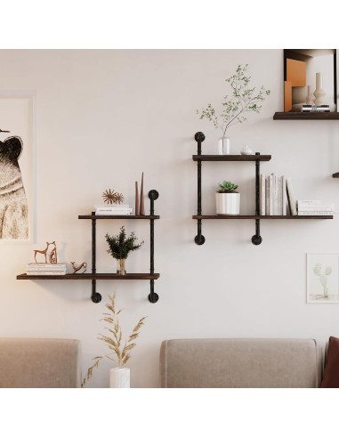 Estantería de Tubería Industrial THRONKENGER 4 Niveles Madera