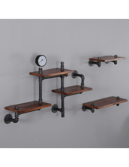 Estantería Flotante Industrial SSS Furniture 5 Capas Madera