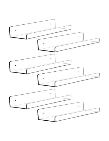Estante Flotante Invisible CY craft 6 PCS Acrílico 38.4 cm
