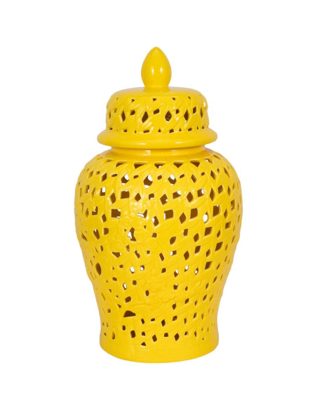 Tarro Decorativo Sagebrook Home 61 cm Amarillo Cerámica