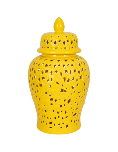 Tarro Decorativo Sagebrook Home 61 cm Amarillo Cerámica