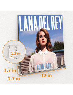 Estante de Vinilos FEMELI - 6 Soportes Acrílicos 30.48 cm 2