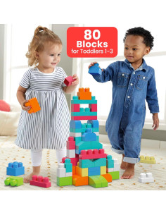 Juguetes de Construcción MEGA BLOKS 80 Piezas Bolsa Reutilizable 2