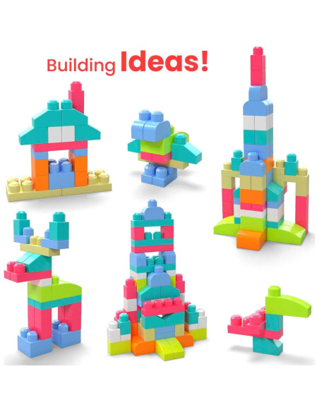 Juguetes de Construcción MEGA BLOKS 80 Piezas Bolsa Reutilizable