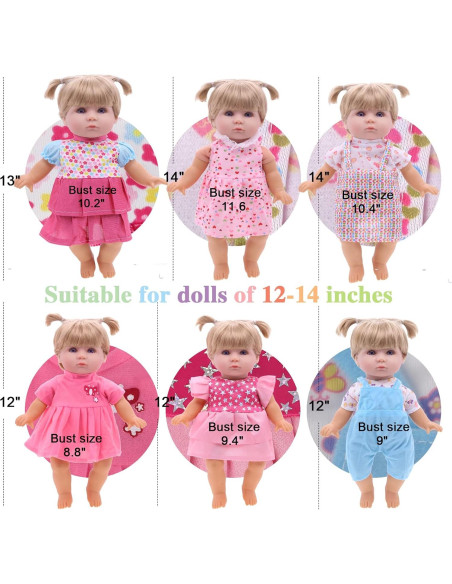 12 Conjuntos de Ropa para Muñecas 30-36 cm YAYYAY