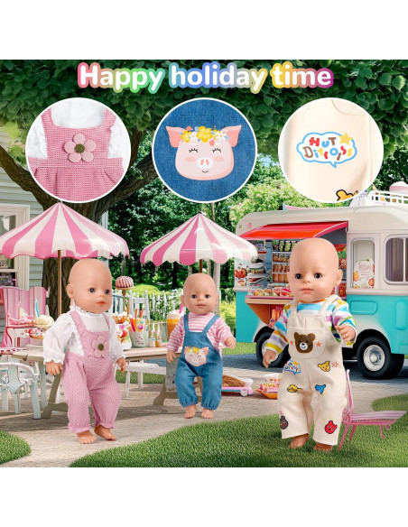 6 Conjuntos de Ropa para Muñecas 35-40 cm WONDOLL 6 Conjuntos de Ropa para Muñecas 35-40 cm WONDOLL