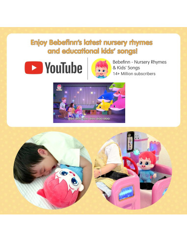 Peluche Bebefinn Pinkfong 30cm - Suave y Lavable para Niños
