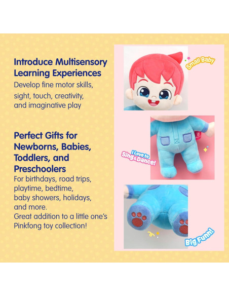 Peluche Bebefinn Pinkfong 30cm - Suave y Lavable para Niños