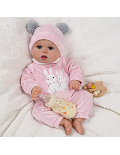 Set de Ropa para Muñeca Reborn Babeside 2 Pcs Rosa con Sombrero 2