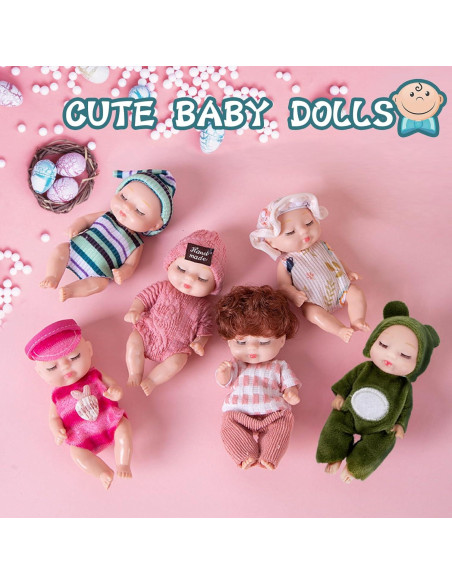 10 Mini Muñecas Bebé Realistas Haawooky - 11 cm