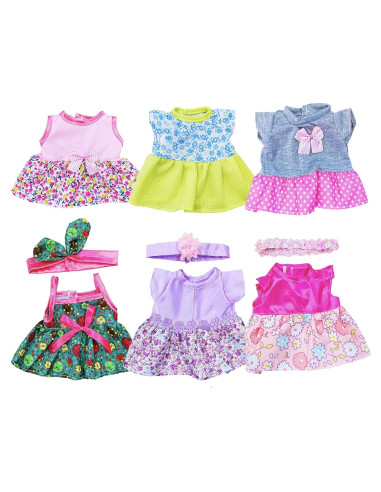 Ropa para Muñeca CHENGHAI 6 Conjuntos 25.4-30.48 cm