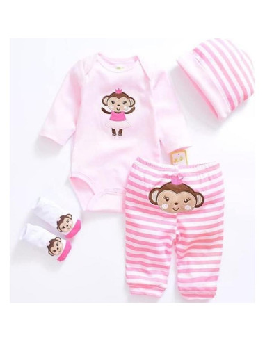 Ropa para Muñeca Reborn Tatu 50-55 cm Conjunto 4 Piezas