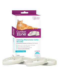 Collares Calmantes para Gatos Comfort Zone - 4 Unidades, 120 Días
