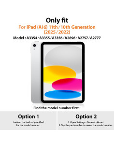 Funda SEYMAC para iPad A16 11"/10.9" 2025/2022 Negra 2